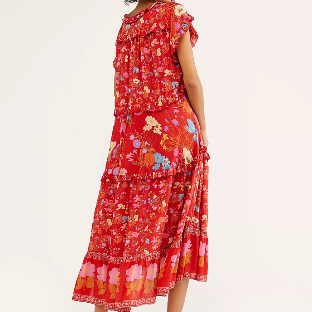 New Spell Designs Wild Bloom Gown FP Maxi Dress Free People M Exclusive Midi - Picture 6 of 15